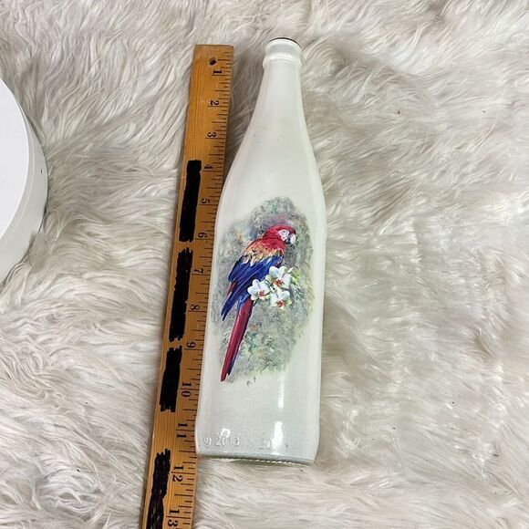 Mayrich Company Decorative Mccaw Bottle Vase ,White With Mccaw Graphic , 11 1/2” - Picture 6 of 7